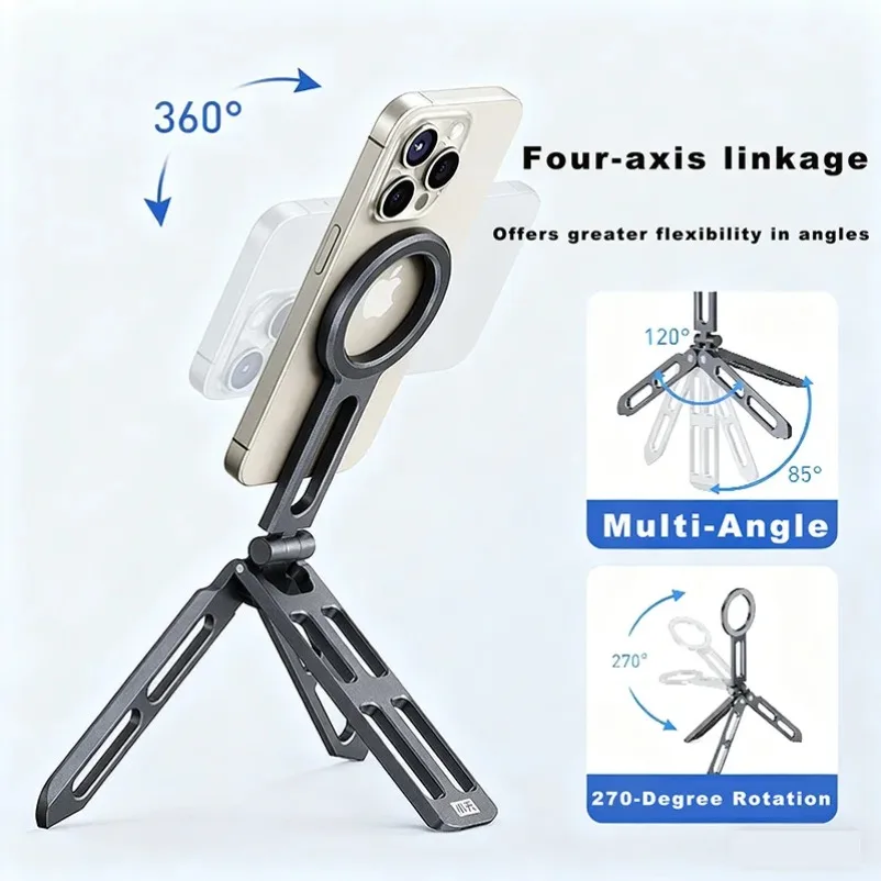 Foldable Tripod for iPhone 16/15/14/13/12 and Android