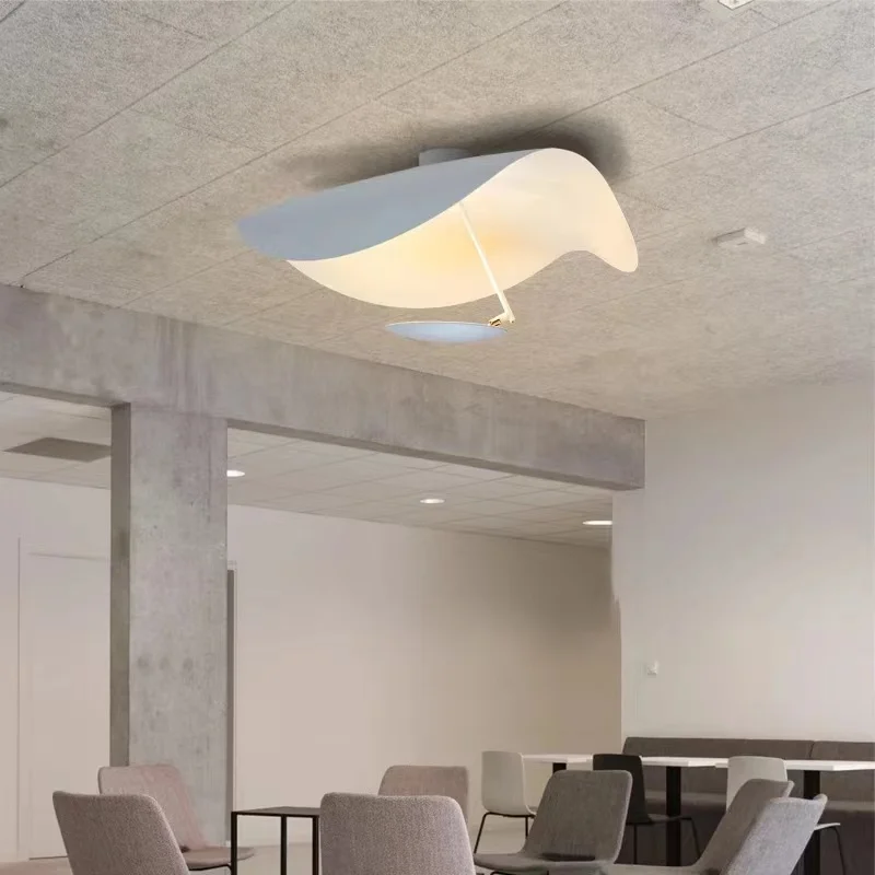 

Nordic modern metal ceiling lamp minimalist light luxury restaurant bar study bedroom creative flying saucer ceiling lamp