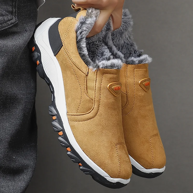 Men Sneakers Men Winter Ankle Boots Warm Fur Shoes Comfortable Flat Footwear Sneakers Mocassins Tenis Boots men sneakers outdoor boots chelsea boots men leather boots