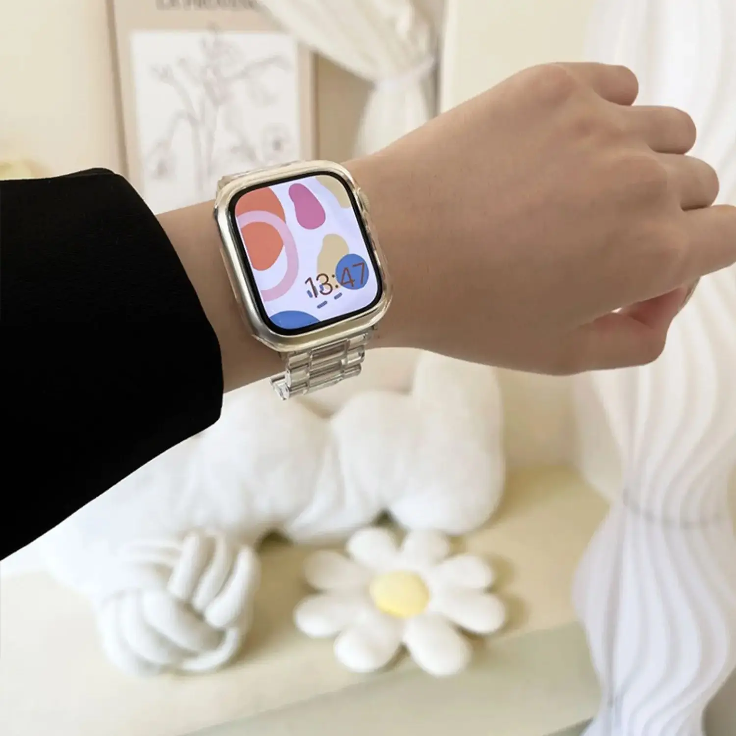 Colorful Transparent Watch Strap - Vibrant Bracelet Accessory