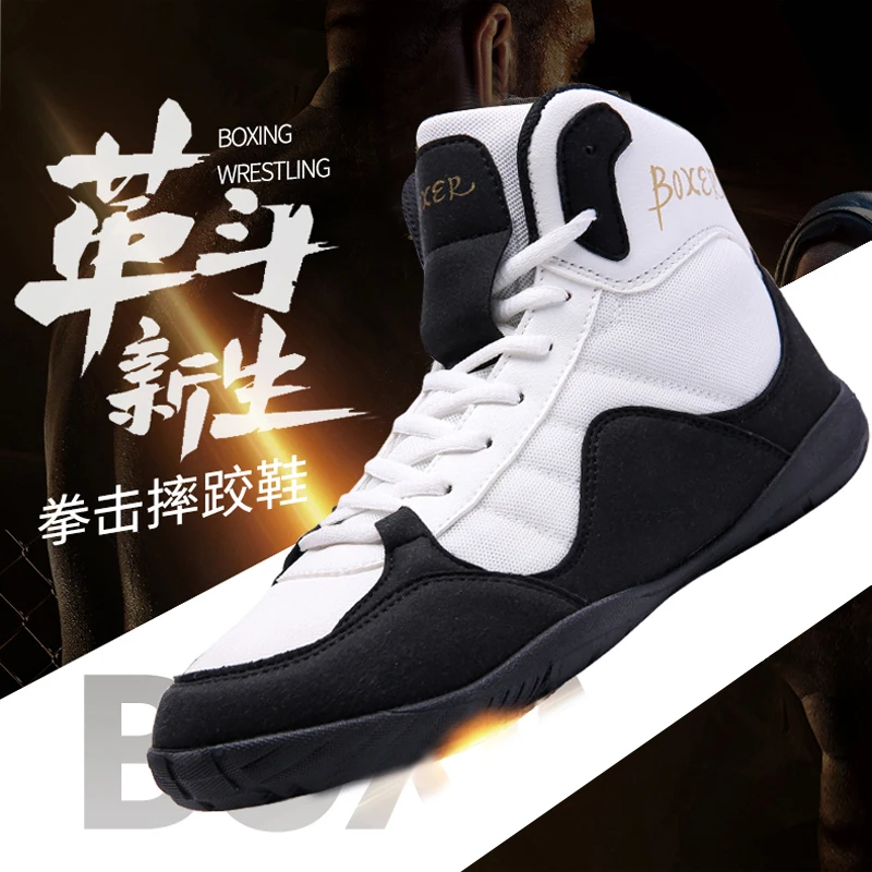 

2024 New Wrestling Shoes for Men Non Slip Professional Boxing Sneakers Men Breathable Training Fighting Boots Combat Sneakers