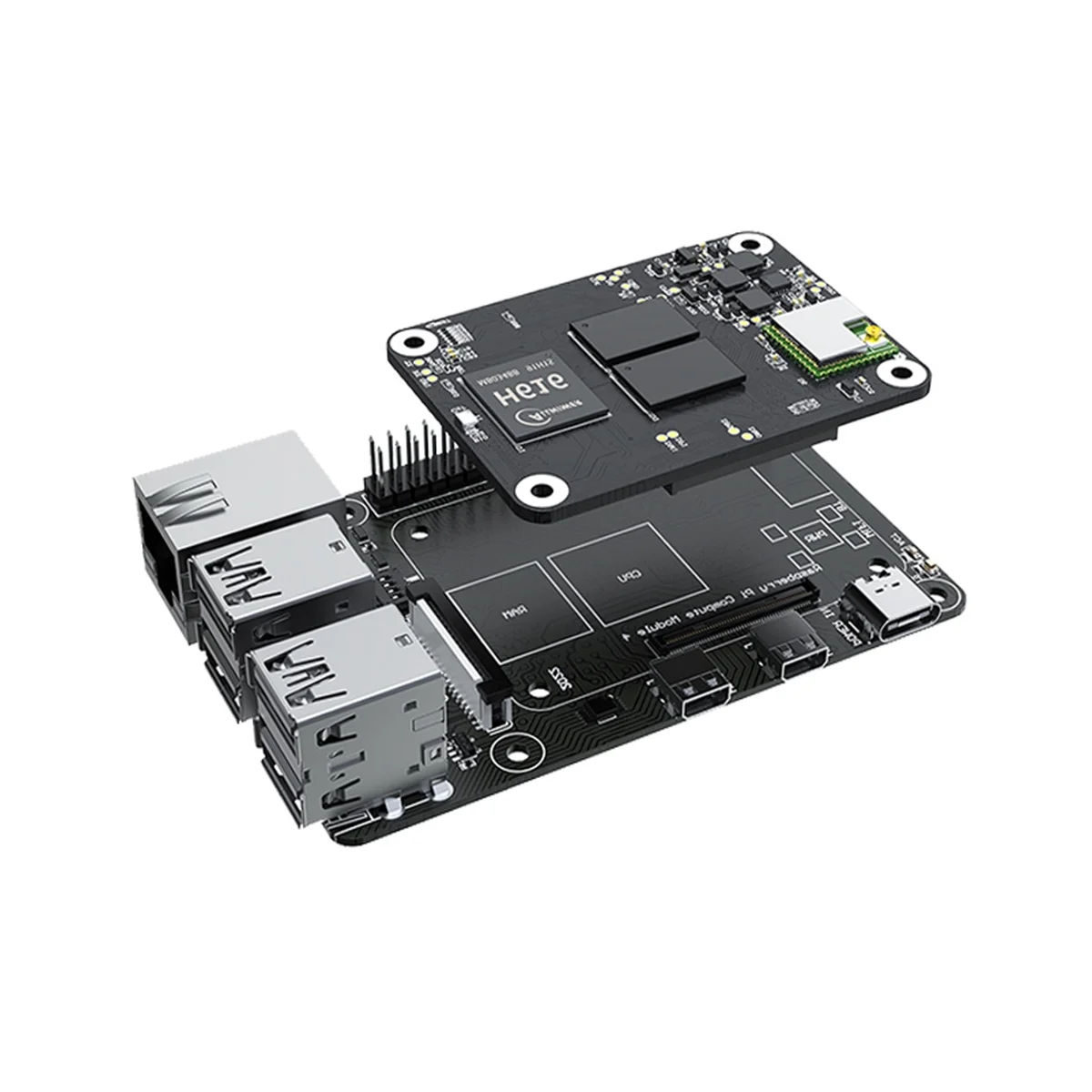 

CM4 To Pi4B Adapter Board for CM4 Core Board Replace CB1 USB2.0X4+-HDx2+RJ45 PI4B Interface