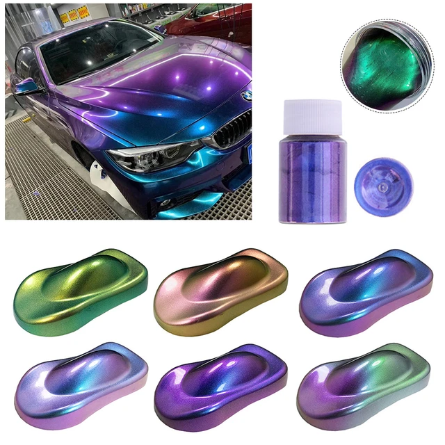 Pigmentos de camaleón para coche, 10/20/1.06 oz, pintura en polvo para un  efecto de pintura de cambio de color en revestimientos, pigmento de pintura