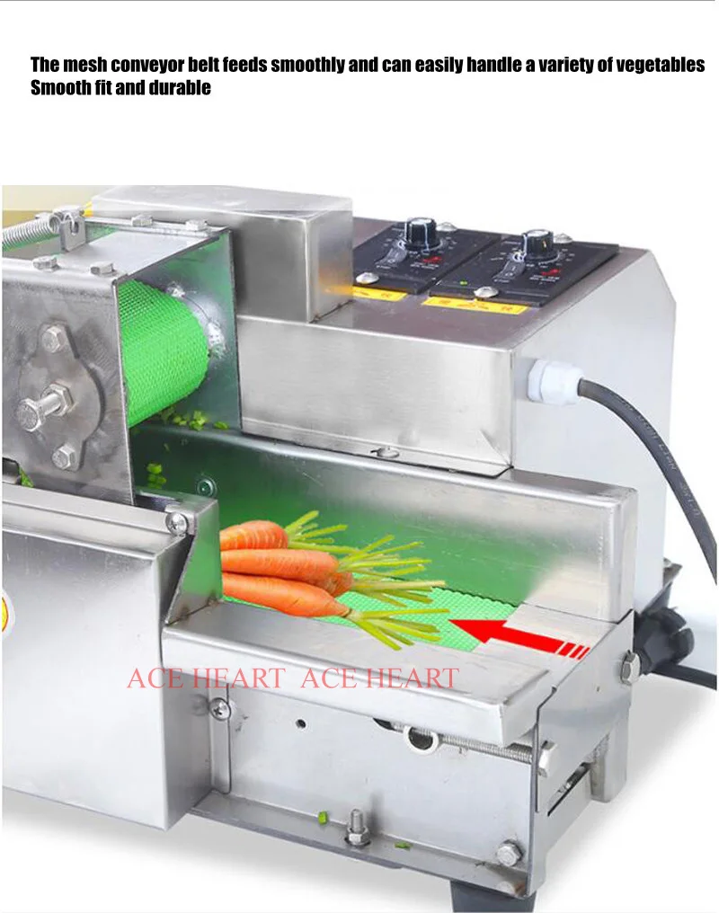 Description Picture 6 of itemSmall Commercial Electric Shredder Multi-function Auto Cutting Machine Potato Carrot Ginger Food Slicer Shred Cut Vegetables