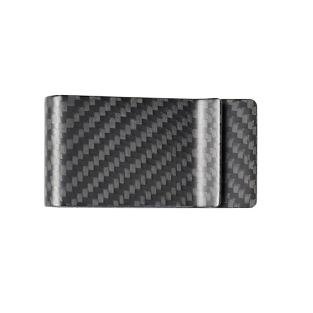 Creative Car Auto Slim Card Holder Carbon Fiber Holder Credit Card Money Bill Business Banknote Storage Clip Kit