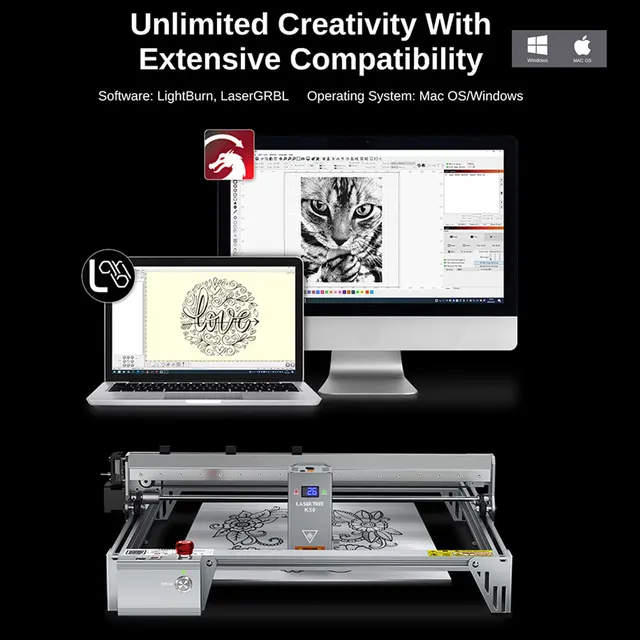 혁신적인 기능과 뛰어난 성능을 갖춘 레이저 트리 LT-K1 PRO 레이저 조각기