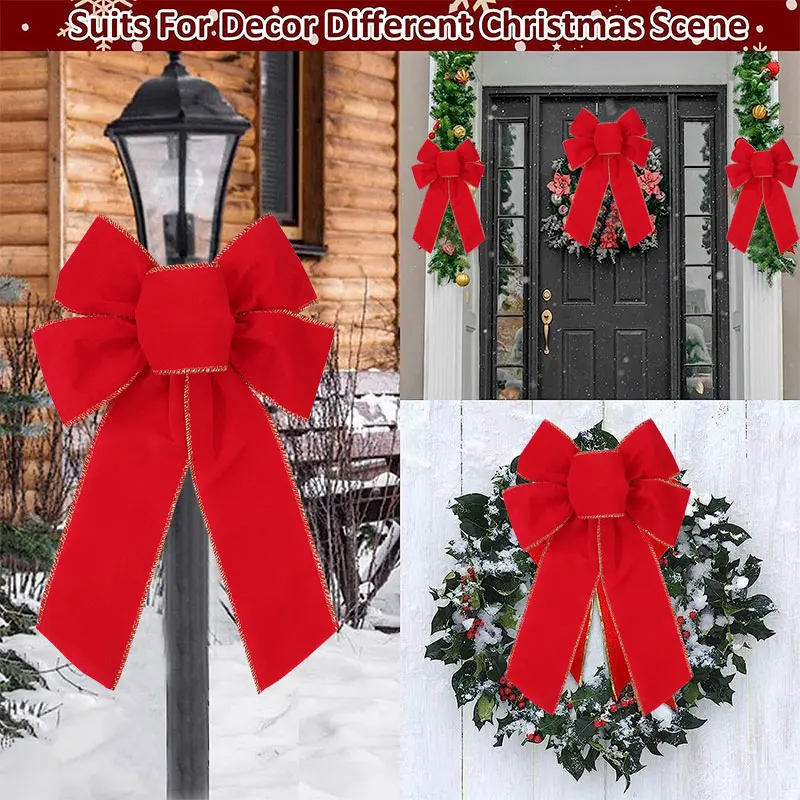 Christmas Bows Outdoor Decorations Tree Top Bow Wreath ribbon bow decoration christmas bow ornaments christmas tree ornaments