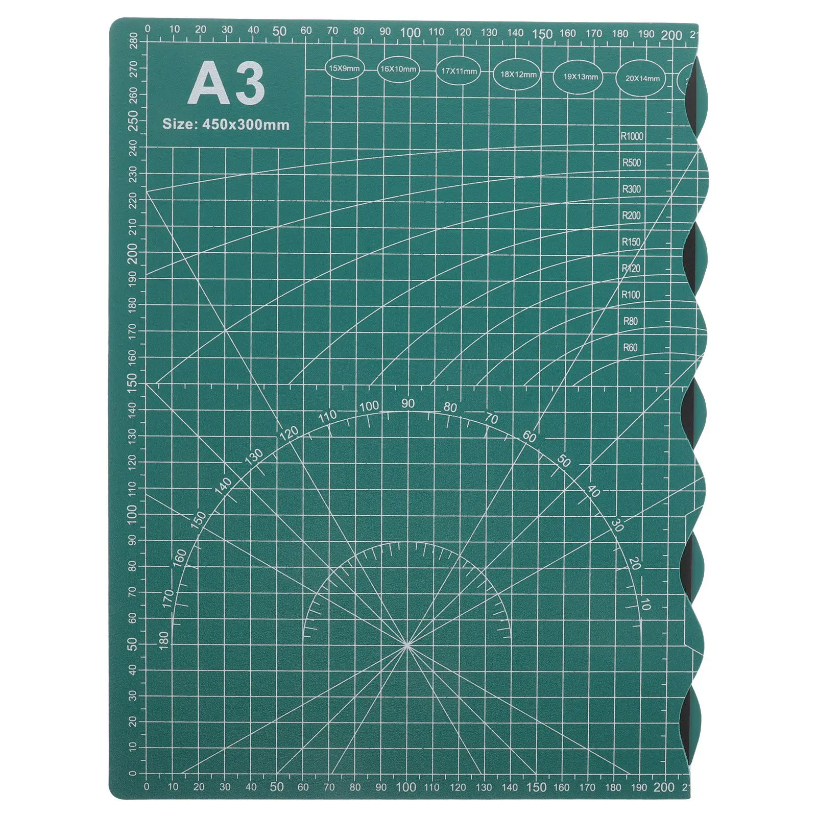 A3 접이식 자가복원 커팅 매트 16.5x11.8인치 양면 공예 매트 (패브릭 커팅, 바느질, 퀼팅, 스탬핑용)
