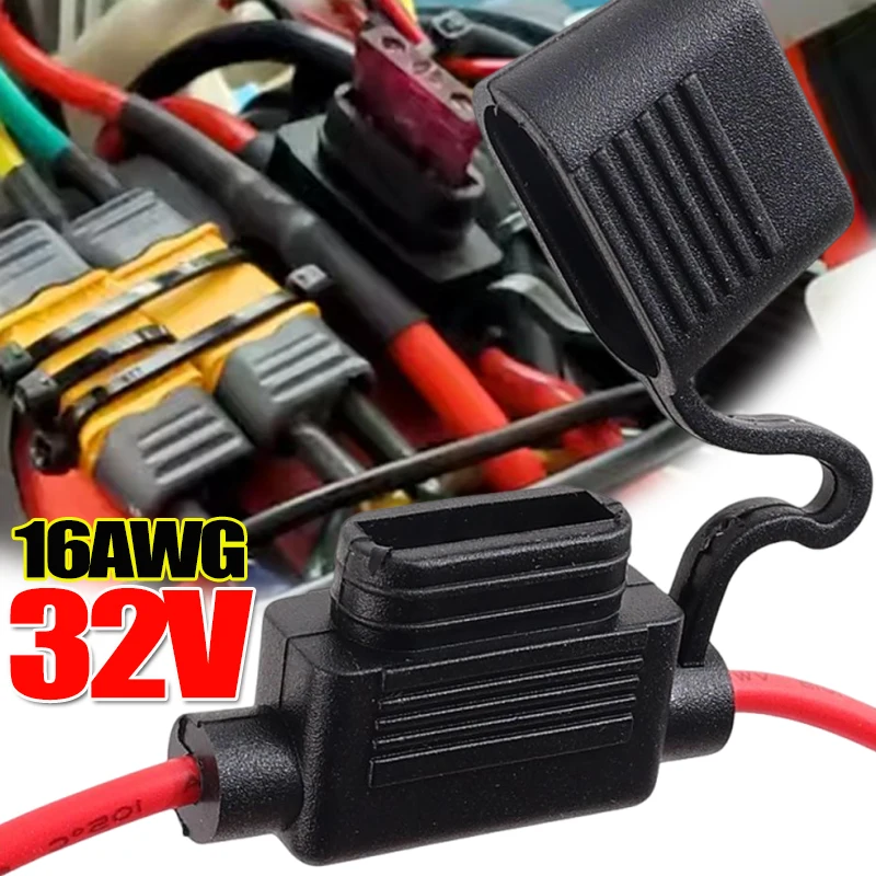 Car Fuse Holder Standard 32V Waterproof in Line Car Mini Blade Adapter ...