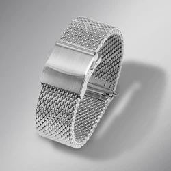 Milanese Mesh Stainless Steel Unisex Watch Band Bracelet Replacement Strap Accessory - 22mm (SV)