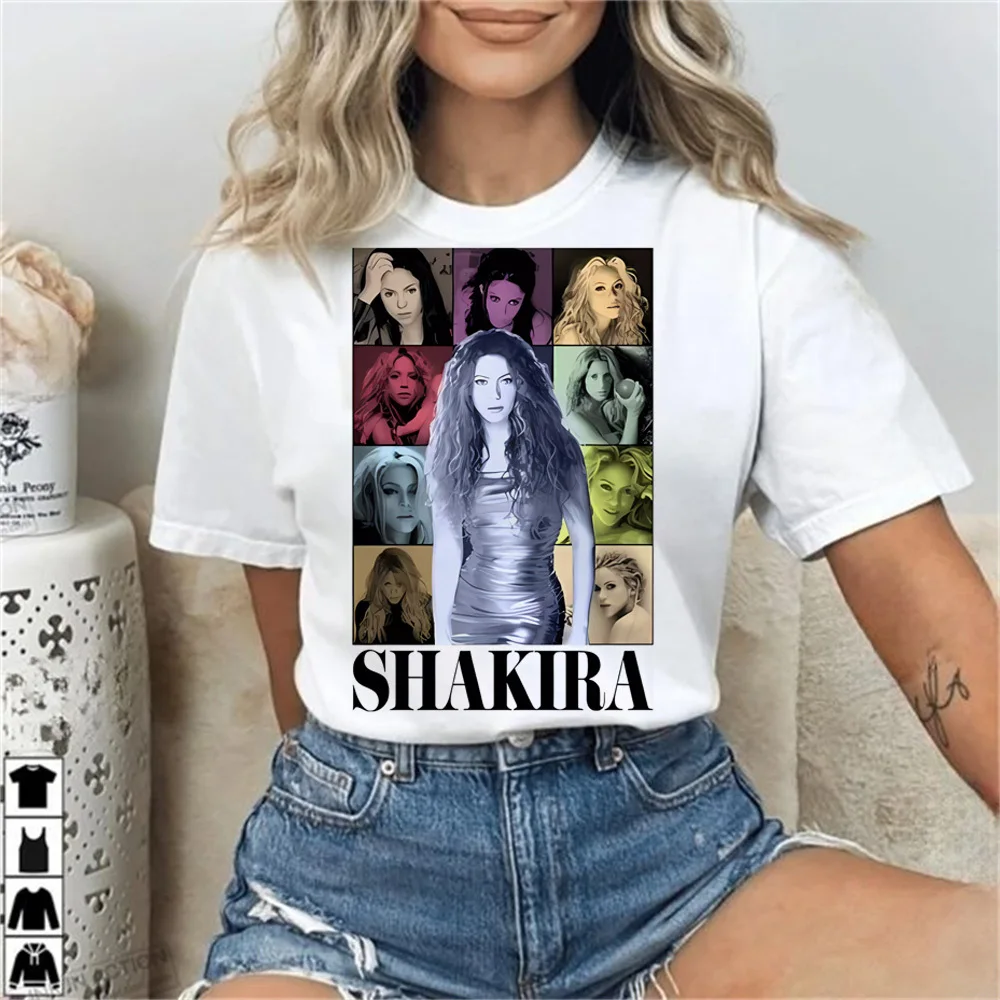 Shakira T-Shirt Mädchen Harajuku 2000er Streetwear Anime Grafik Popkultur Shirt Popkultur Grafik Grunge Hip Hop Retro – Detail 1