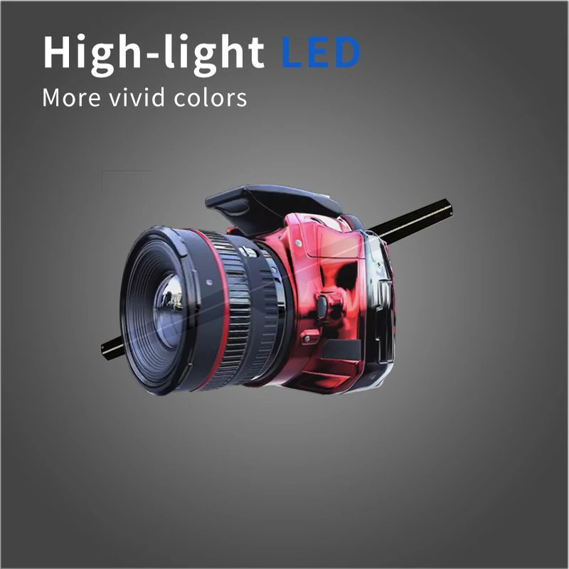 Ventilatore con Ologramma 3D, Display Pubblicitario per Proiettore Olografico 3D da 11,8 Pollici con 256 Perline LED, Display Pubblicitario Olografico WiFi 1024X256 per (Spina