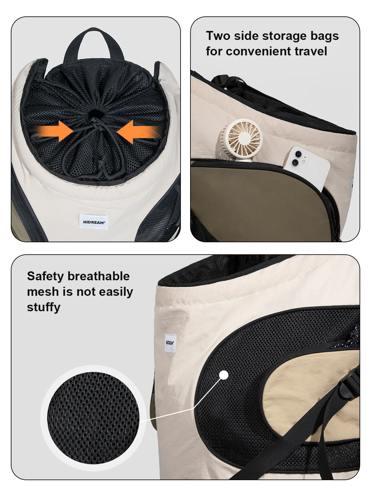 Pet Carrier Bag Puppy Kitten Travel Chest Sling Bag Pet Front Cat Dog Carrier Breathable Canvas Portable Backpack Cross Shoulder Strap