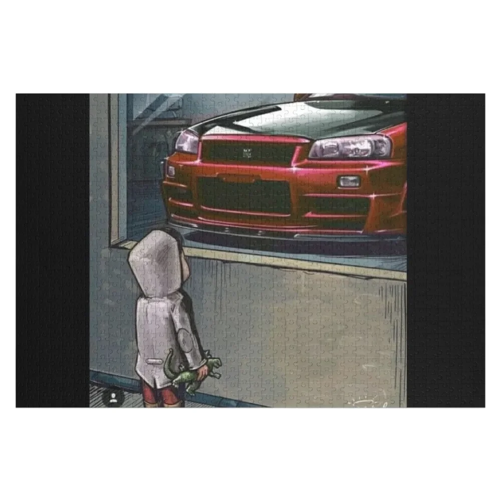 

Skyline R34 jdm lover Jigsaw Puzzle Children Wood Adults Baby Toy Photo Custom Puzzle