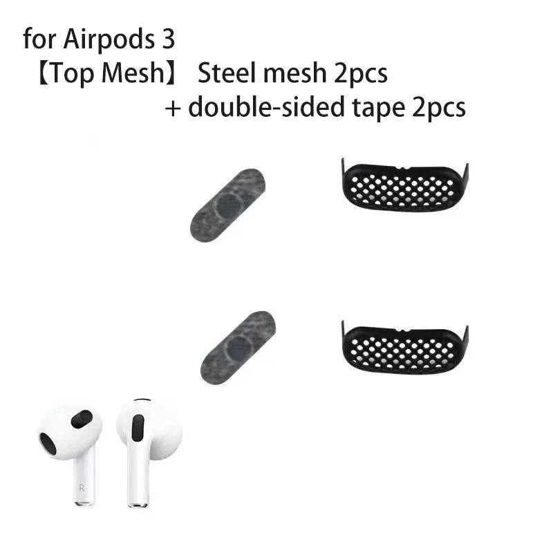 Metal Replace Back Net Top Filter Sound Outlet Anti-rust Sticker Earpiece Handset Net for Airpods 3 Replaceable Earphone Net