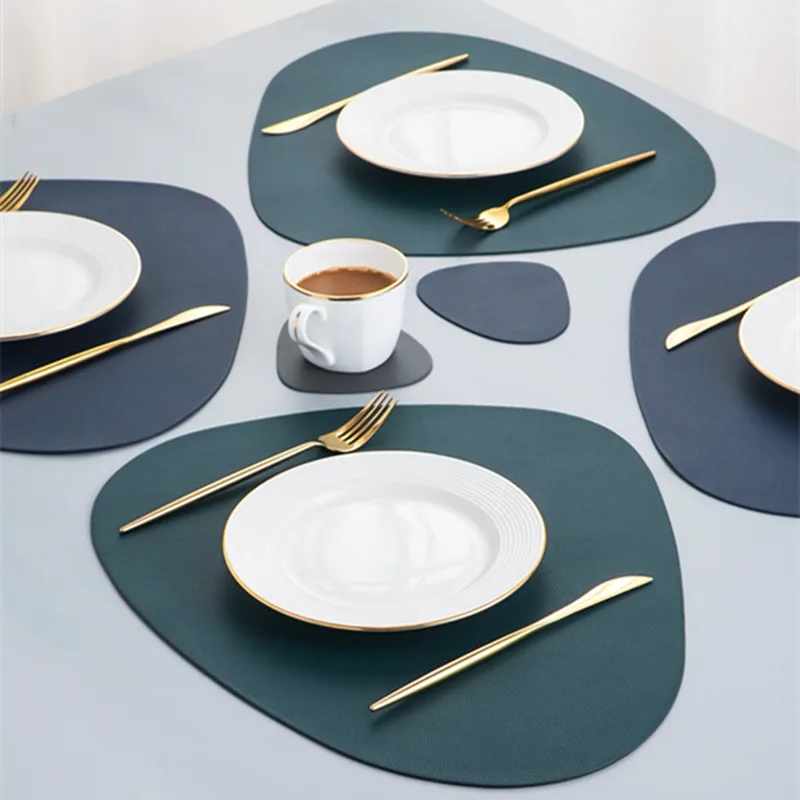 Leather dinnerware