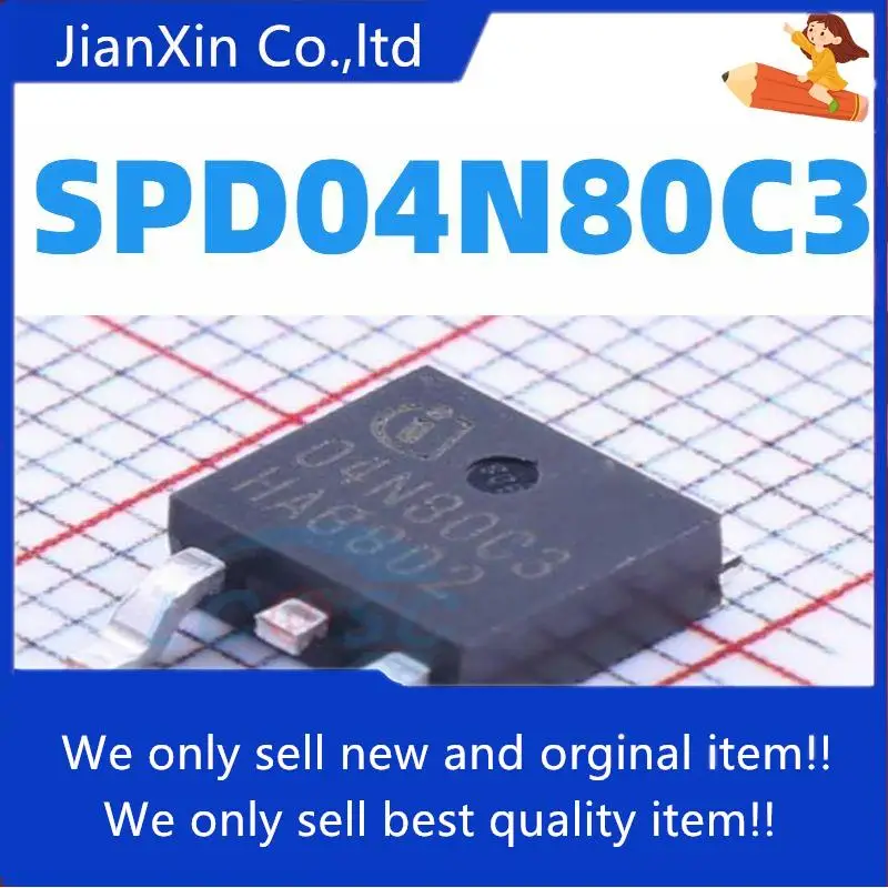 

10pcs 100% orginal new SPD04N80C3 TO-252 MOS FET