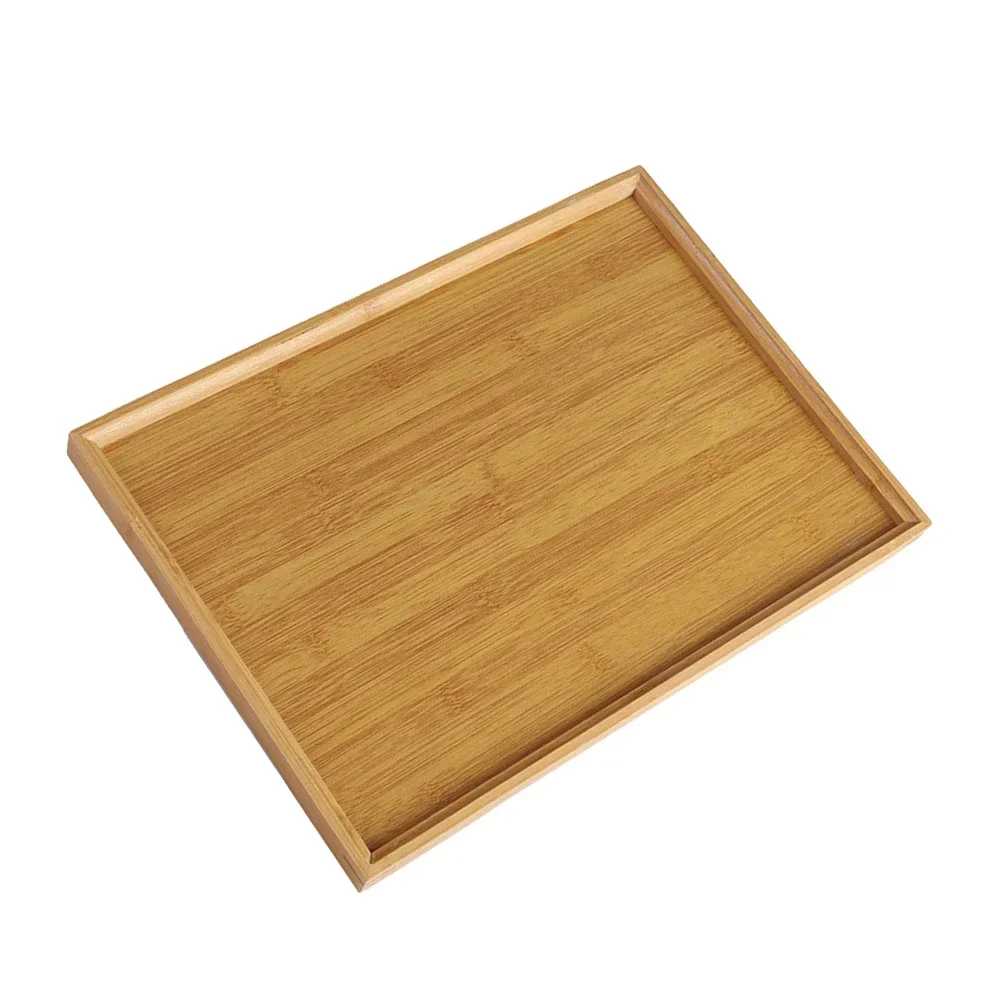 Rectangular Serving Tray Tableware Food Tray For Kitchen Party Tea Bar Utensils Organizer Cup Holder Tray Tool Tray Wood Tray 6