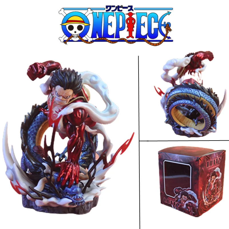 One Piece GK Anime Action Figure Wano Gear 4 Monkey D Luffy Figma Figurine  26cm PVC Model Snake Man Desktop StatueToys Kid