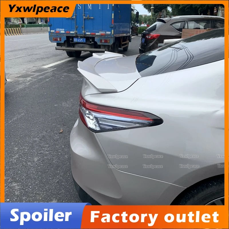 

For Toyota New Camry 2018 2019 2020 2021 ABS Material Unpainted Color Rear Trunk Spoiler Trunk Lip Wing Car Accessories