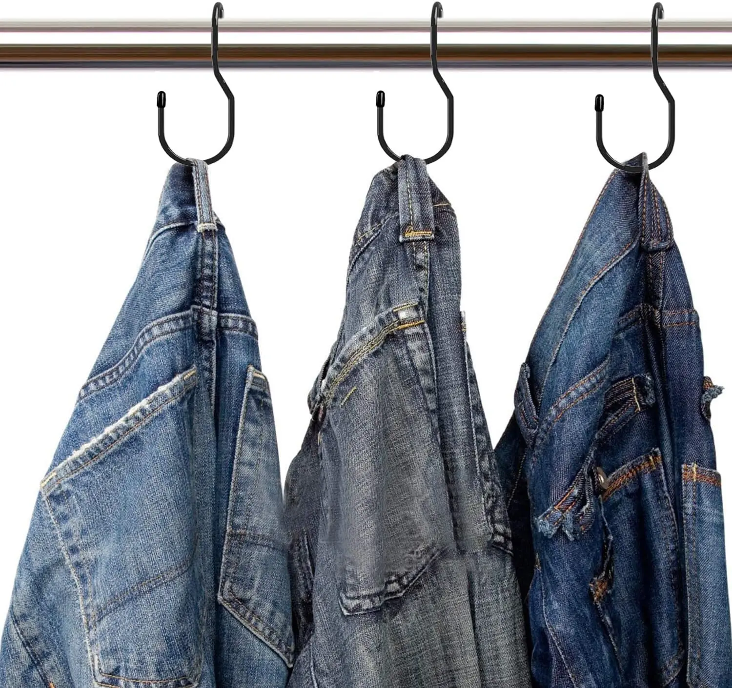 S Shape Hooks for Closet Hanging Twist Design Metal Bags Hangers