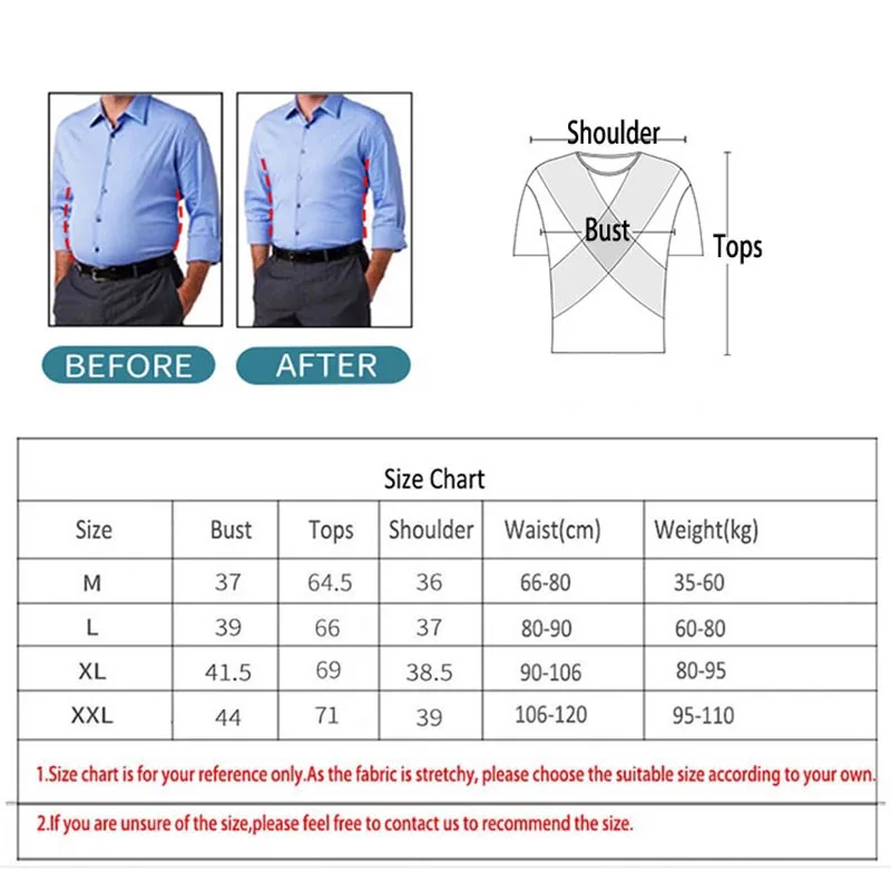 Men Shapers T-shirt Lose Weight Slimming Tops Belly Abdomen Slimming Posture Corrector T Shirt Waist Trainer Shapewear