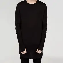 

Hip Hop Streetwear Thumb Hole Man Tshirt Wholesale Fashion T Shirt Men Autumn Long Sleeve Oversize Design Hold Hand T-Shirts