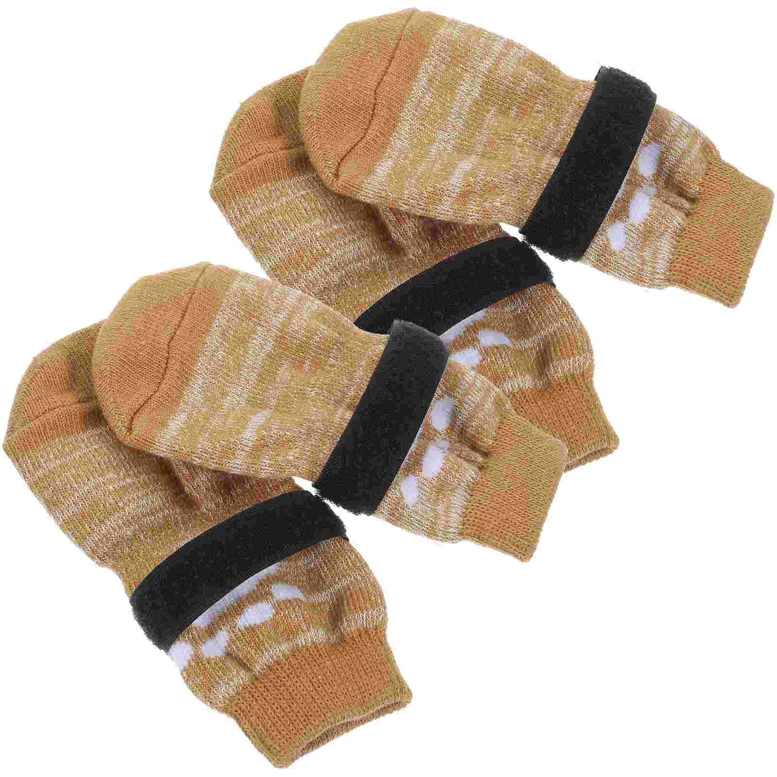 

4pcs Pet Winter Socks Nonslip Dog Socks Dog Socks Cotton Socks for Dogs Warm Dog Socks