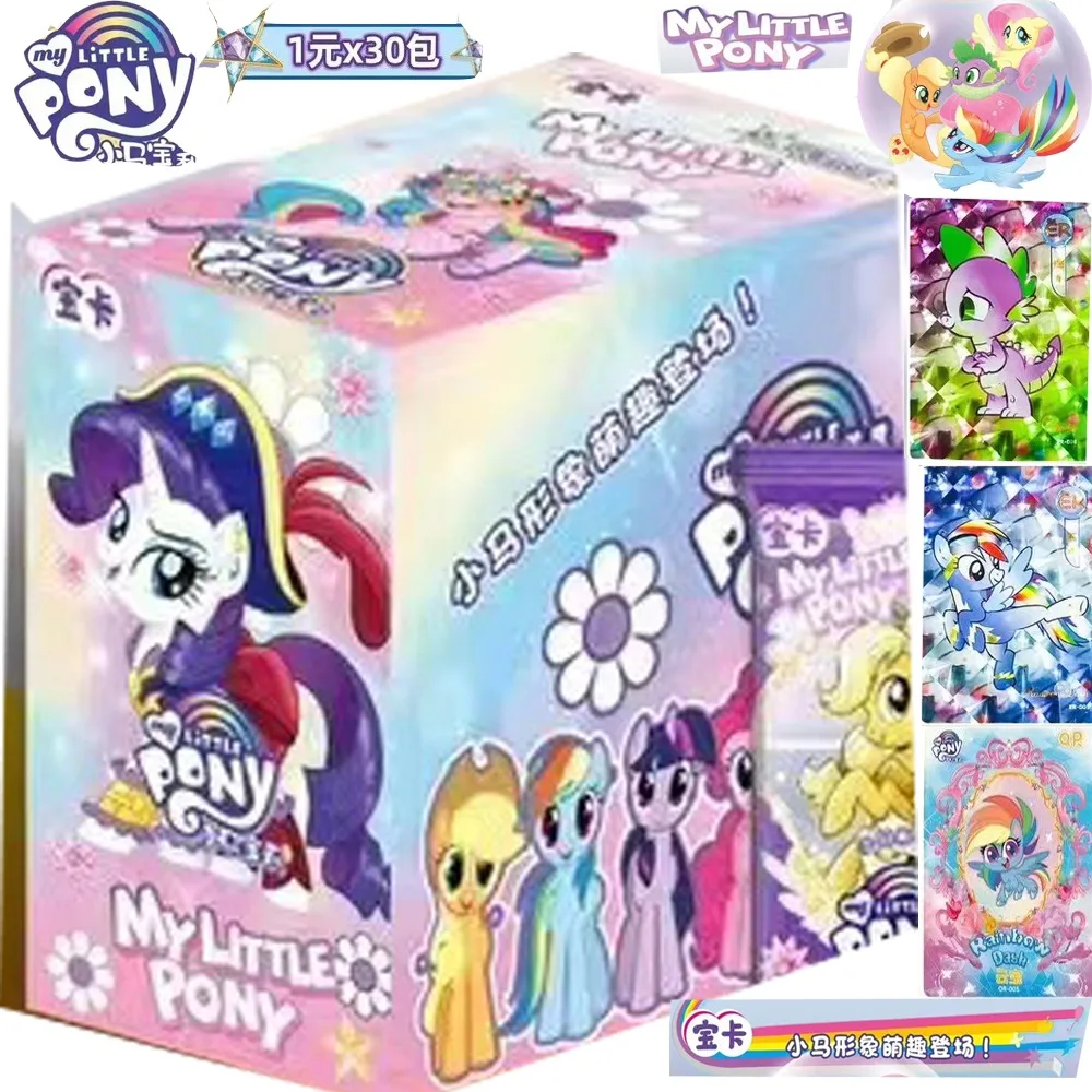 

Оригинальная детская карта My Little Pony, Мерцающая Радуга, технология изысканного производства, очень редкие ограниченные карты