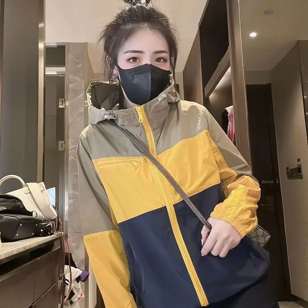 Spring Summer Women Hooded Jacket Long Sleeve Sweatshirt Streetwear Thin Top Sun Protection Sunscreen Korean Fashion Casual Coat