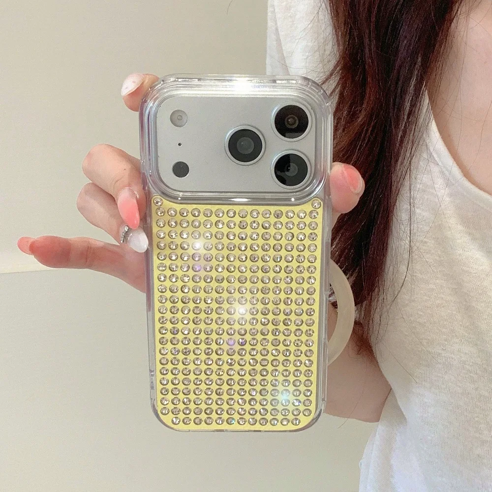Luxury Glitter Rhinestone Transparent Phone Case - Fashion Shiny Protective Cover