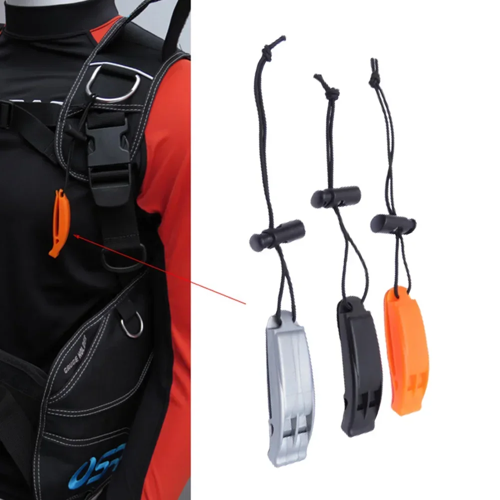 1PCS Safety Whistle With Clip for Boating Camping Hiking Hunting Scuba Diving Outdoor Survival Rescue