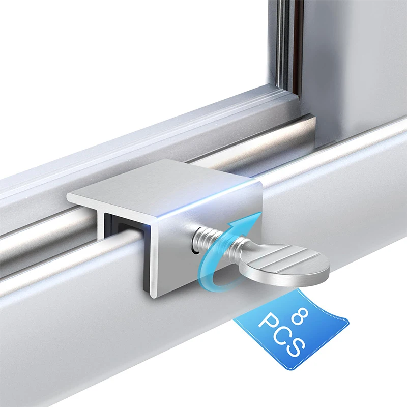 Window Lock Sliding Sash Stopper Cabinet Locks Straps Doors Security Anti-theft Baby Kids Child Safety