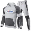 Winning Boxing Men Brand Spring and Autumn Printing Casual Pullover Color Matching Hoodie + Sweatpants New Two-piece Set 2