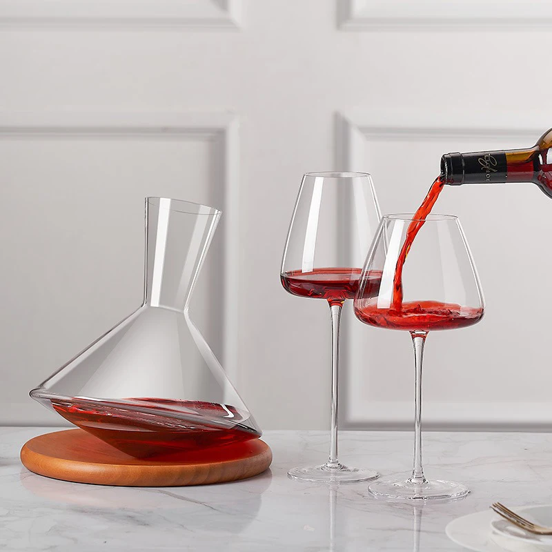 1 Pcs 590/720ml Collection Level Handmade Red Wine Glass Crystal Burgundy Bordeaux Goblet Art Big Belly Tasting Light Thin Cup wine glass