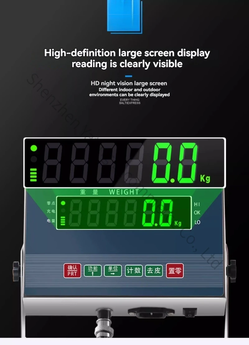 200kg Weighing Scale Stainless Steel Electronic Platform Scale Industrial Water