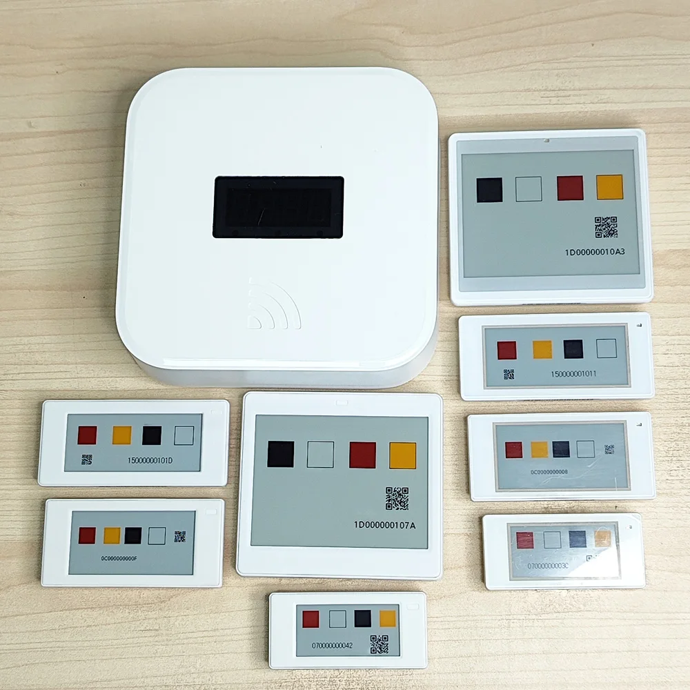 8PCS ESL Sample Electronic Shelf Label Demo Kit One-Stop Router&Server Integration System Price Tag Demo Kit Supermarket