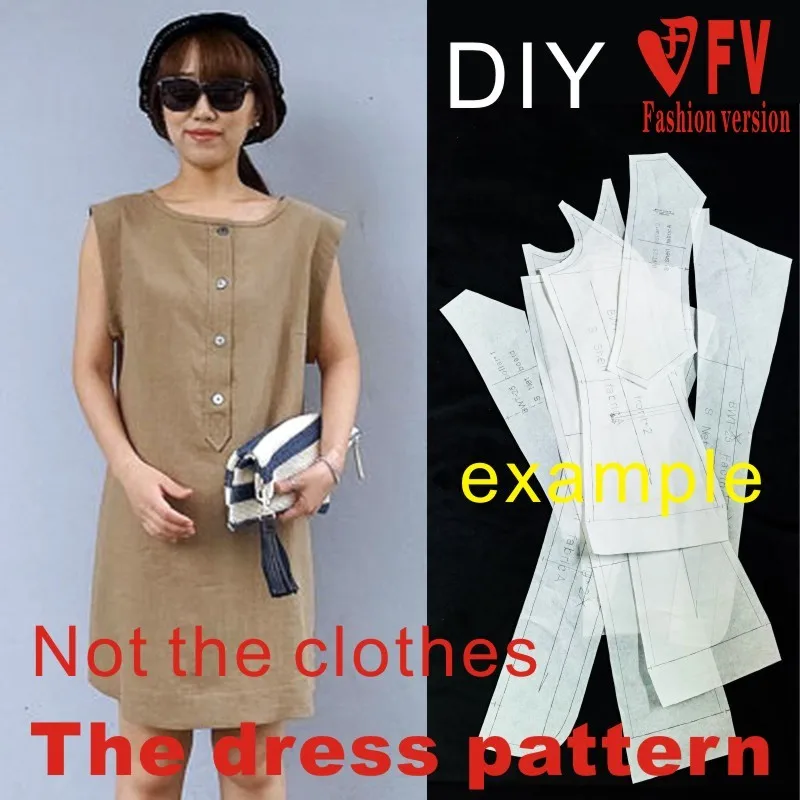 Dresses Sewing Pattern Template Cutting drawing Clothing DIY ((Not selling clothes)) BLQ-180