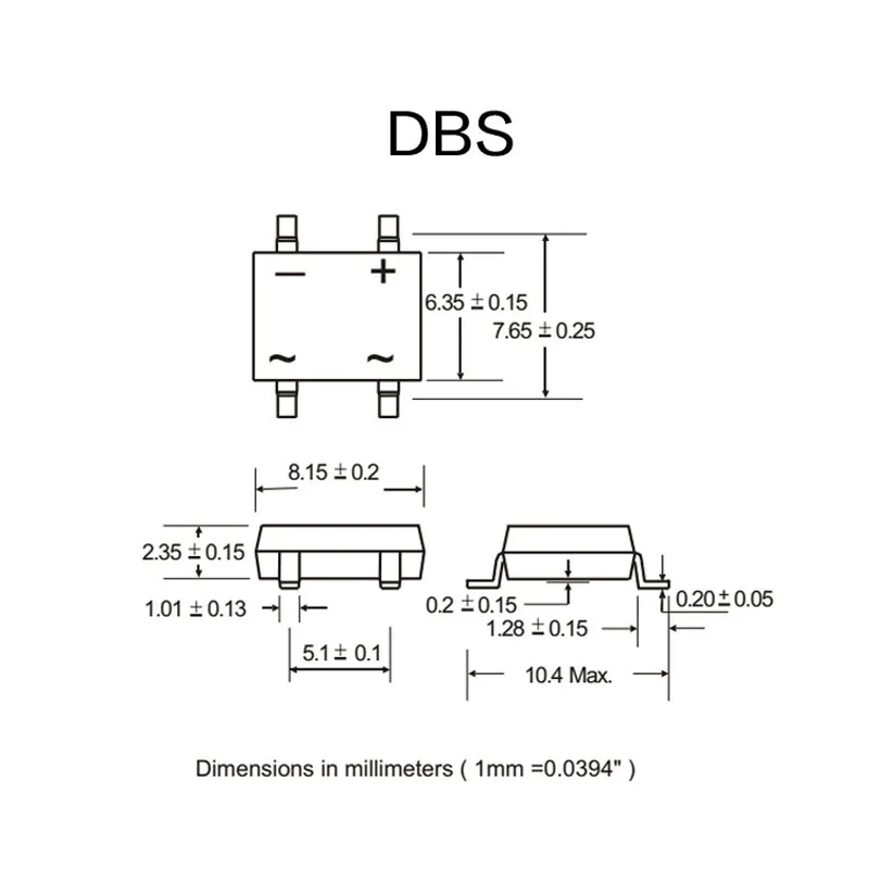 10~500Pcs Bridge Rectifier DB307S DB207S DB107S DB157S SMD Rectifier Bridge Stack SOP-4