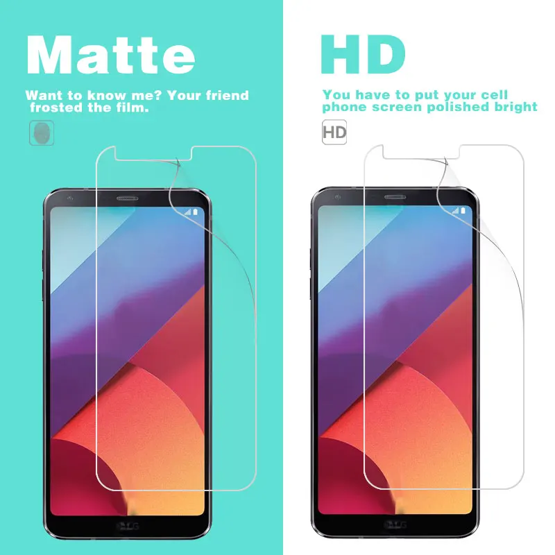 Mat Film ve HD Parlak Film LG G4 G4S G5 G6 G7 K10 ThinQ Plus Mini Pro Stylus Ekran Koruyucu Film Kumaşlı Kaplama