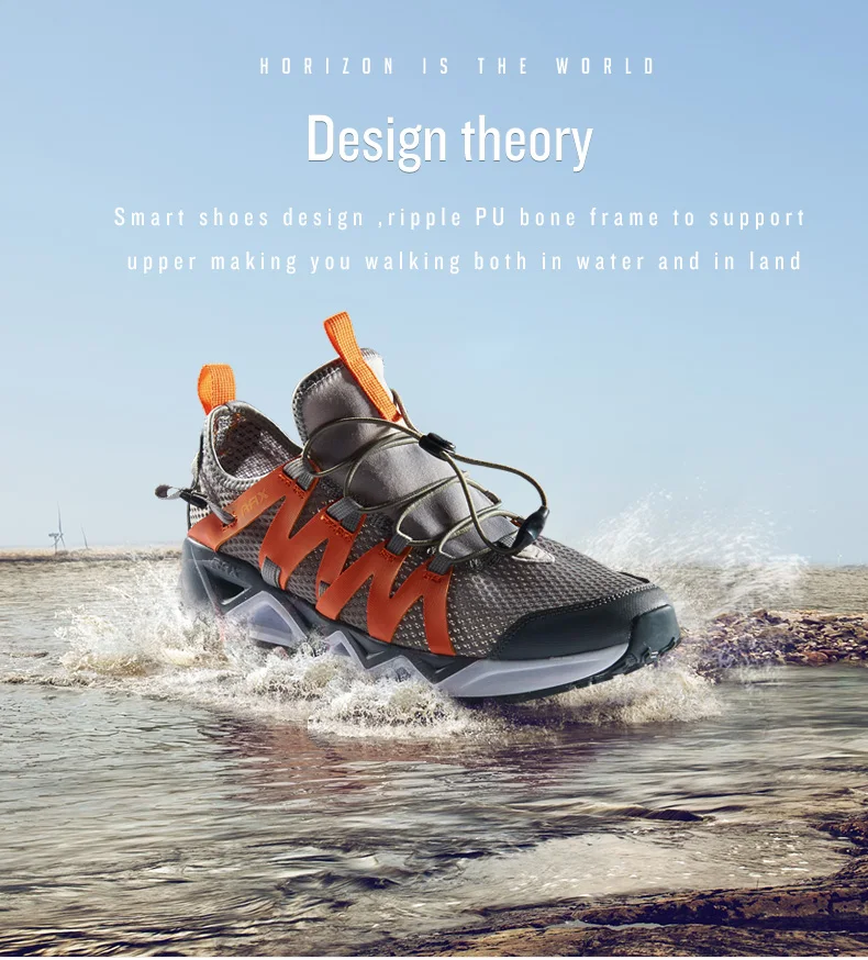 Rax Herren Aqua Upstreams Schuhe schnell trocknende atmungsaktive Angels chuhe Frauen Loch Pu Einlegesohle Anti-Rutsch-Wassers chuhe – Detail 3