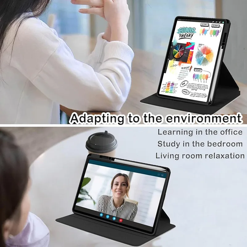 360° Rotating Protective Tablet Cover with Enhanced Flexibility