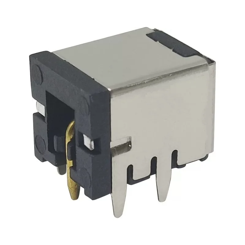 10개 DC-007B 금/은 도금 노트북 전원 잭 5.5×2.1mm 5.5*2.5MM DC007B 금속 쉘 브래킷 전원 소켓 포함
