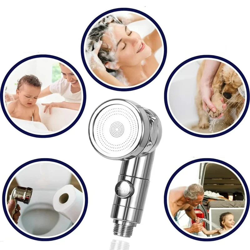 4pcs/Set Faucet Extender Bathroom Shower Faucets Set Spray Drains Strainer Hose Sink Washing Hair Bathrooms Kitchen Accessories 3