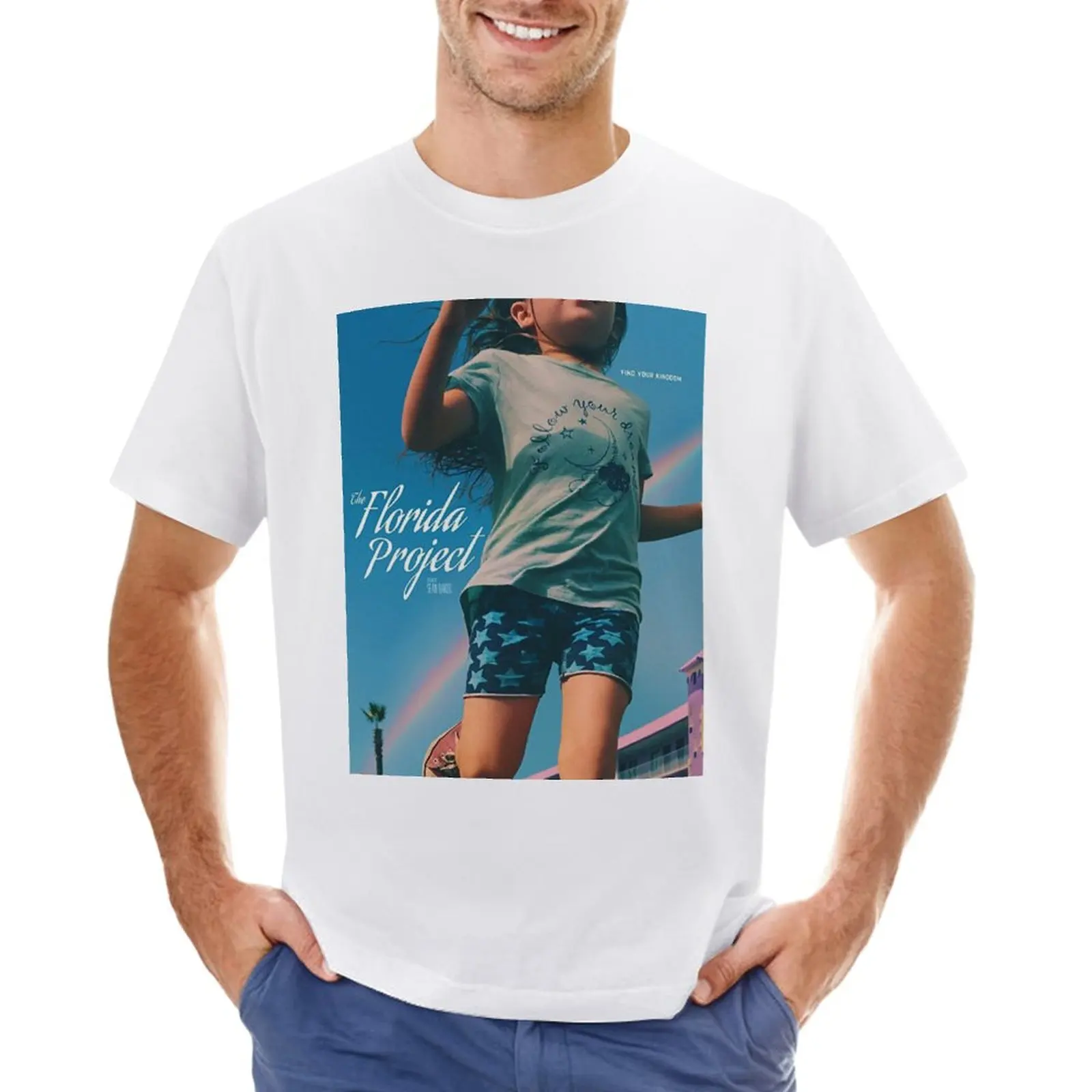 

The Florida Project Rainbow T-Shirt plus sizes blanks funnys Men's t shirts