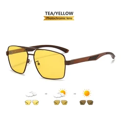 Intelligent Photochromic Polarized Sunglasses with UV400 Protection and Anti - Glare (Tea - Yellow)