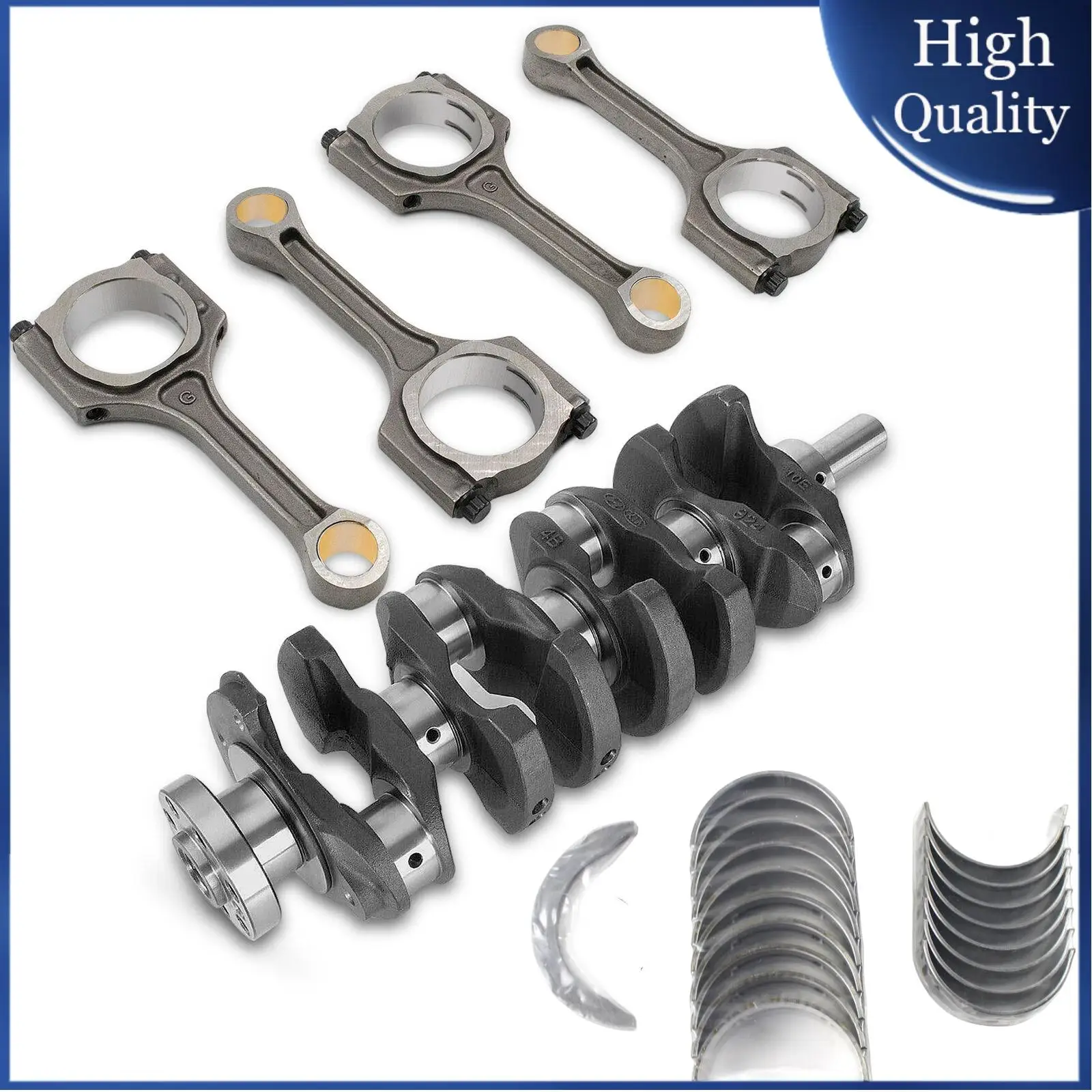 

23111-2G200 23510-2G540 Engine Crankshaft & Connecting Rods & Bearings For Hyundai Kia Forte Optima Sonata 2011-2020 G4KJ 2.4L