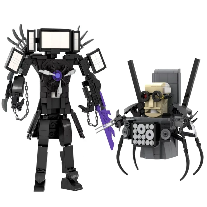 Moc Titan 스피커 타이탄 모델, 재미있는 애니메이션 비디오, Skibidi 변기, 건설 블록 장난감, 426 개