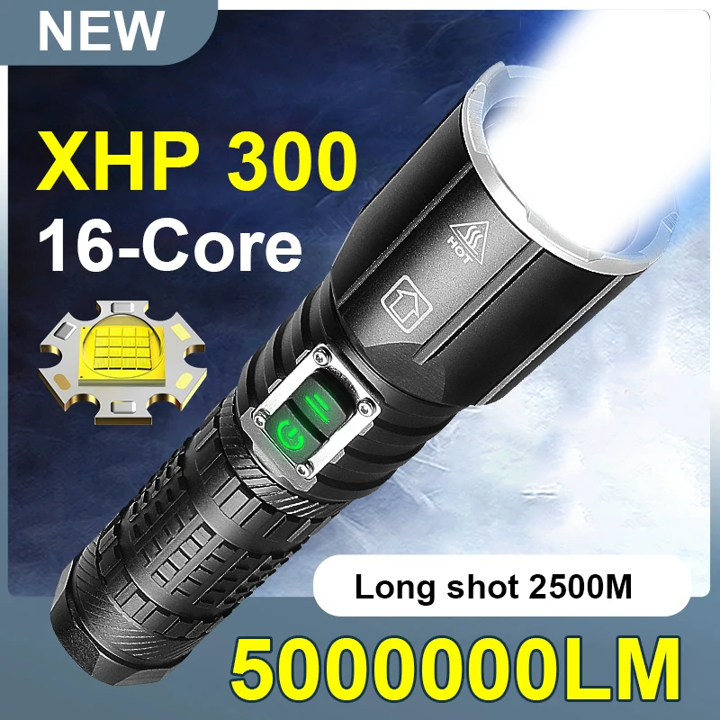 Super Xhp300 Most Powerful Led Flashlight Usb Rechargeable Torch Xhp100