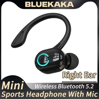 Bluetooth 5.2 Business Wireless Headphone Ear-Hook Mini HIFI Bass Noise Cancelling Earphone With Mic Earbuds Sport Game Headset 1